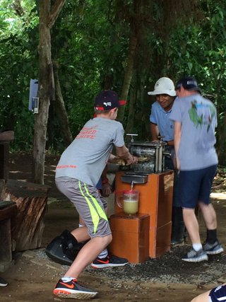 Extracting Sugar Cane Juice