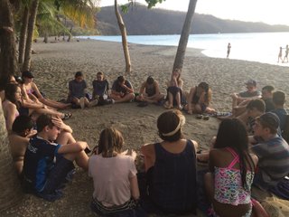 Ending the day at the beach